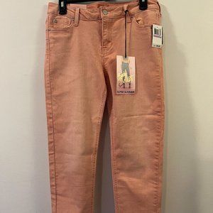 Pink Cropped Skinny Jeans